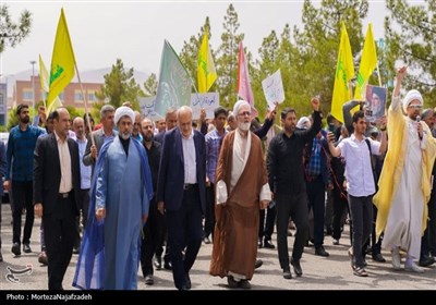 تجمع دانشجویان کاشانی در حمایت از مردم فلسطین