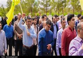 تجمع دانشجویان کاشانی در حمایت از مردم فلسطین+تصاویر