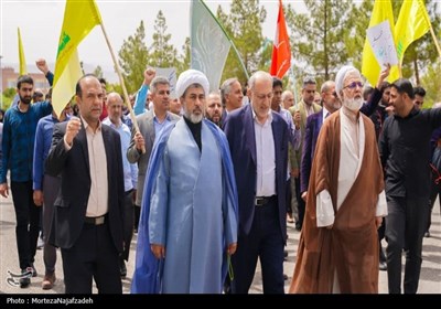 تجمع دانشجویان کاشانی در حمایت از مردم فلسطین