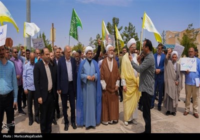 تجمع دانشجویان کاشانی در حمایت از مردم فلسطین
