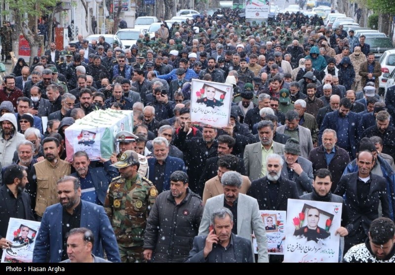 تشییع باشکوه پیکر جانباز 70 درصد زنجانی+فیلم و تصاویر