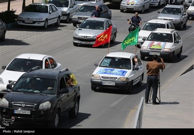 حرکت کاروان خودرویی مردم اصفهان برای شرکت در اجتماع قیام مردمی&quot; انا علی العهد&quot;