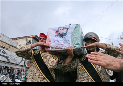 تشییع جانباز شهید سردار اباذر فرج نیا - زنجان