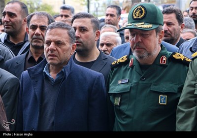 تشییع جانباز شهید سردار اباذر فرج نیا - زنجان