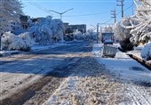برف بهاری در شهرستان هریس آذربایجانشرقی
