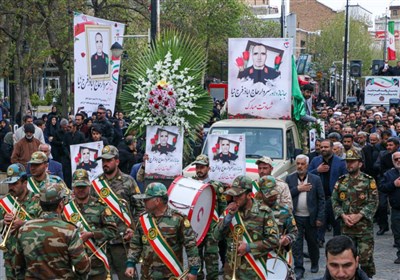 تشییع باشکوه پیکر جانباز شهید سردار اباذر فرجنیا