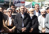 راهپیمایی مردم شهرستانهای پاوه، ثلاث باباجانی و روانسر در حمایت از مردم غزه