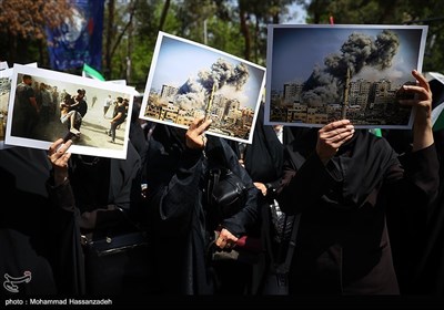 تجمع دانشجویان دانشگاه تهران در حمایت از مردم مظلوم غزه