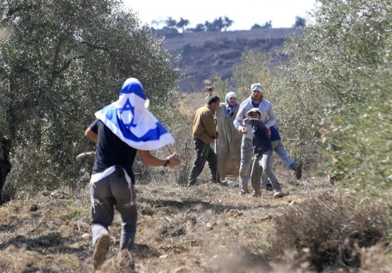 מתנחלים ישראלים בלתי חוקיים תוקפים חקלאים פלסטינים במרכז הגדה המערבית הכבושה