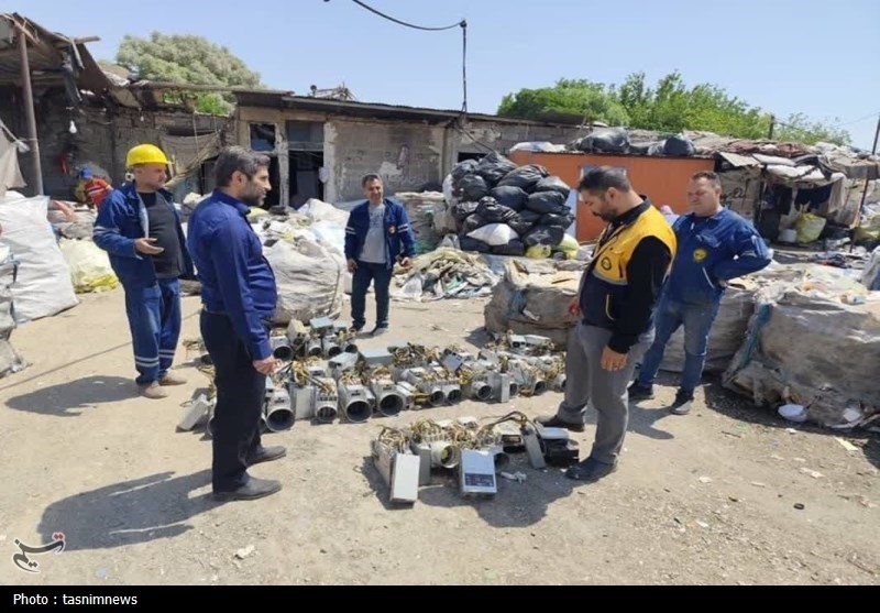 کشف ۳۷ ماینر در مرکز تفکیک زباله غیرمجاز کهریزک