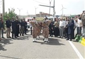 تشییع پیکر لاله گلگونکفن دفاع مقدس در منجیل+تصاویر
