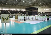 همایش زائران حج در قم/ تمرین زیارت خانه خدا+تصاویر