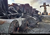 خسارات  انفجار در اسکله شهید رجایی - بندرعباس