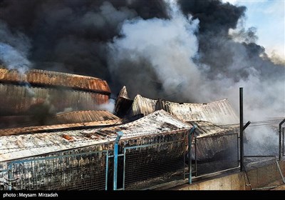 خسارات انفجار در اسکله شهید رجایی - بندرعباس
