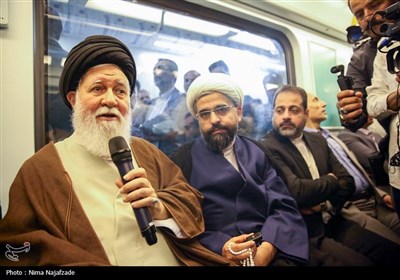 بازدید آیت الله سید احمد علم‌الهدی نماینده ولی فقیه و امام جمعه مشهد از پروژه خط سه مترو مشهد 