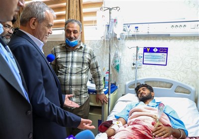 Cumhurbaşkanı Pezeşkiyan Olay Yerinde