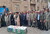 تشییع پیکر محیطبان شهید گلستانی
