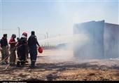پایان عملیات اطفای حریق در بندر شهید رجایی