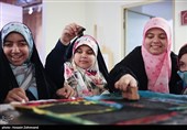 کارگاه چاپ پارچه قلمکار با روایت ضامن آهو به مناسبت روز دختر
