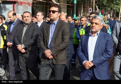 آیین اذن خدمت نیروهای خدمات شهردای مشهد