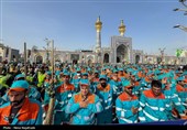 آیین اذن خدمت نیروهای خدمات شهردای مشهد