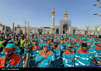 آیین اذن خدمت نیروهای خدمات شهردای مشهد