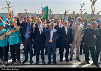 آیین اذن خدمت نیروهای خدمات شهردای مشهد