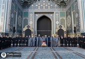 آیین خطبهخوانی خادمان رضوی به یاد درگذشتگان حادثه بندرعباس
