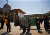 شادپیمایی دختران سومین حرم اهلبیت(ع) در روز دختر