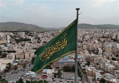 پرچم،امام،اهتزاز،كرمانشاه،رضا،بارگاه،همدلي،حرم،درآمده