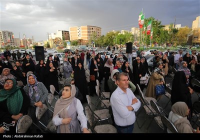 مراسم اهتزاز پرچم رضوی بر فراز همدان