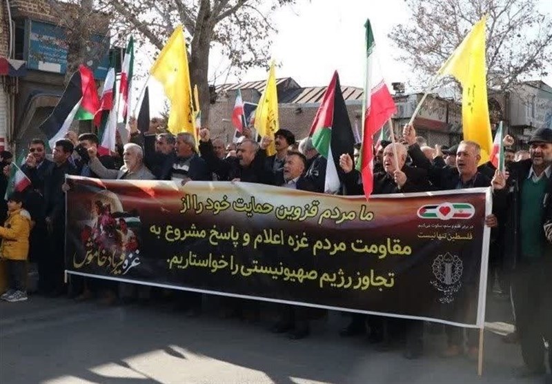راهپیمایی ضدصهیونیستی در قزوین برگزار شد