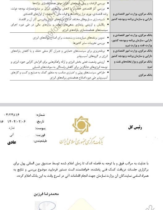 بانک مرکزی جمهوری اسلامی ایران , 