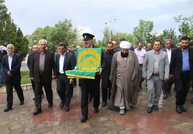 شمیم پرچم رضوی در شهرستان میانه وزیدن گرفت