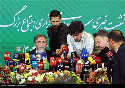 نشست خبری عباس حیدری، مسئول ستاد مردمی برگزاری اجتماع بزرگ امام رضایی‌ها