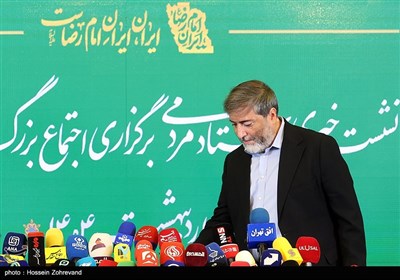 نشست خبری عباس حیدری، مسئول ستاد مردمی برگزاری اجتماع بزرگ امام رضایی‌ها