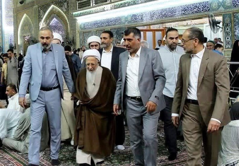 آیتالله جوادی آملی به زیارت حرم حضرت علی(ع) مشرف شد