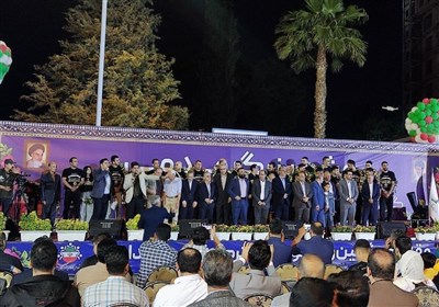 جشن قهرمانی تیم بسکتبال شهرداری گرگان