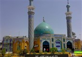 ضریح مطهر علی بن مهزیار اهوازی غباررویی شد
