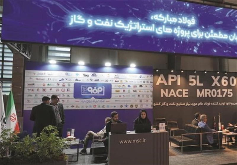 ارائه دستاوردهای فولاد مبارکه در نمایشگاه بین‌المللی نفت