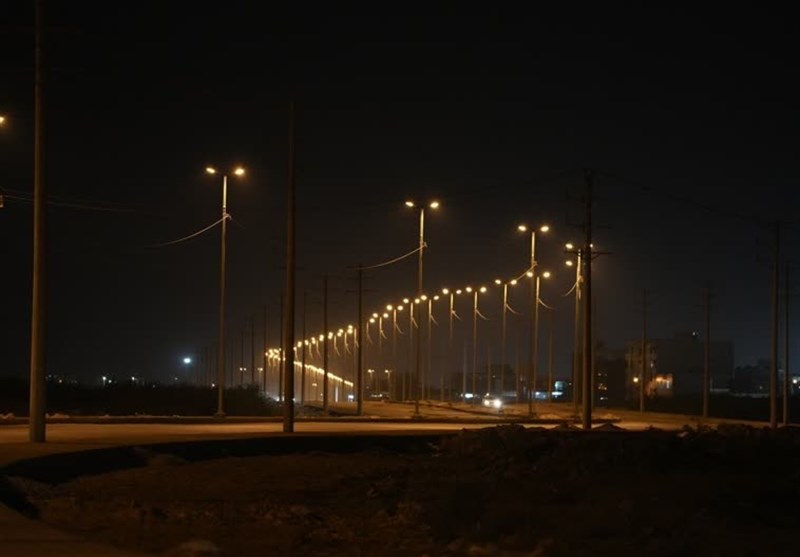 روشنایی جاده کمربندی بندرامام به آبادان