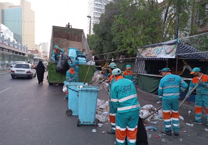افزایش ۷۲ تنی زباله مشهد در شب ولادت امام رضا(ع)