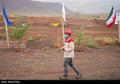 حضور محمدرضا عارف، معاون اول رئیس جمهور در کارگاه عمرانی طرح انتقال آب ارس به تبریز در شهرستان مرند