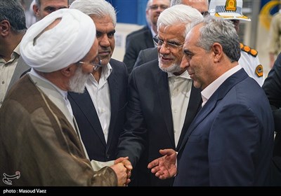 محمدرضا عارف، معاون اول رئیس جمهور و بهرام سرمست استاندار آذربایجان‌ شرقی
