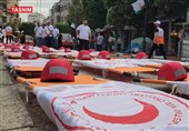اجتماع فلسطینیان ساکن کرانه باختری در روز جهانی هلال احمر