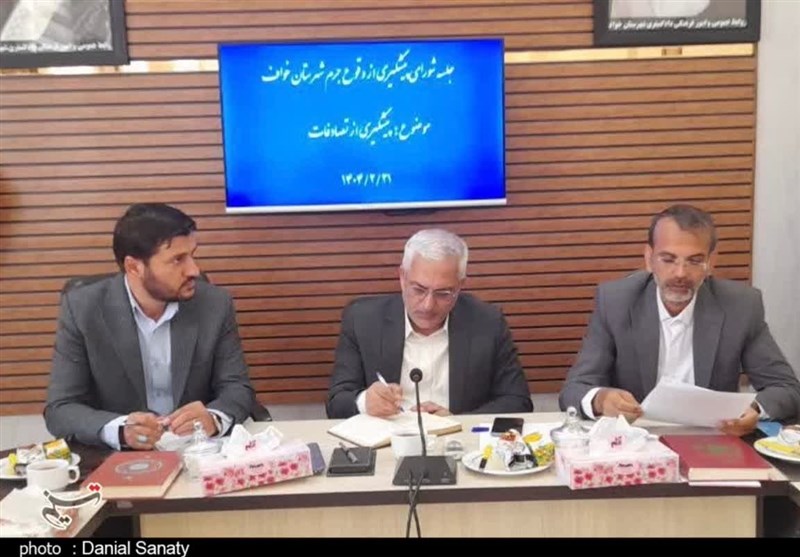 خواف،شهرستان،دادگستري،رحيمي،فرماندار،پيشگيري،رانندگي،جرم،پيگ ...