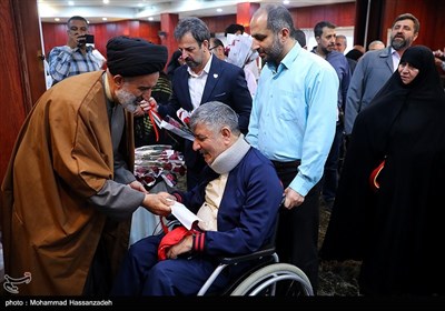 مراسم بدرقه کاروان حج تمتع جانبازان