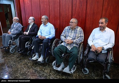 مراسم بدرقه کاروان حج تمتع جانبازان