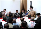 دیدار دست‌اندرکاران کنگره شهدای امدادگر با رهبر معظم انقلاب