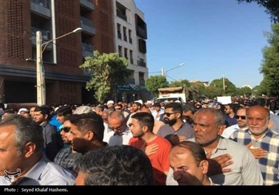 تشییع پیکر مطهر شهید دوران دفاع مقدس در بوشهر